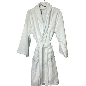 NWT Alpine Swiss Blair Cotton Terry Cloth Bathrobe White Spa Robe Size S/M